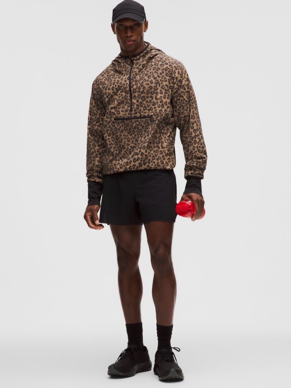 LULULEMON Multi Pocket Running Anorak Jacket Cheetah True Leopard Sz Small NWT - Picture 2 of 15
